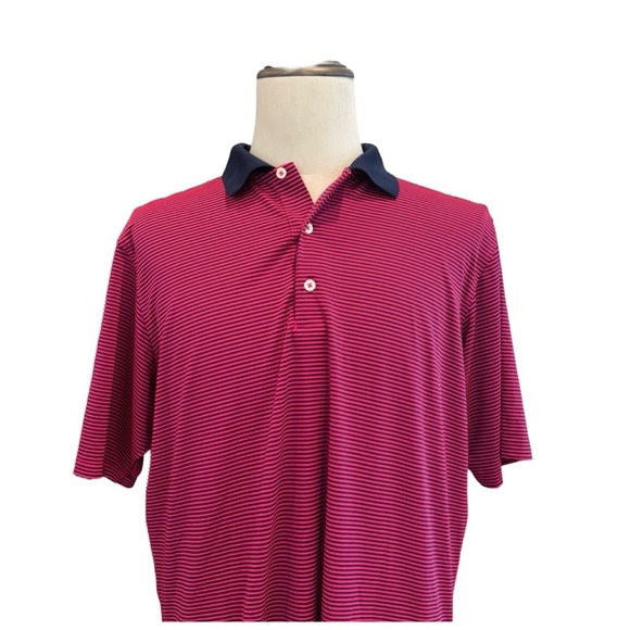 F&G Tech Men’s Classic Polo Shirt. Red, Navy. Large - Picture 8 of 11